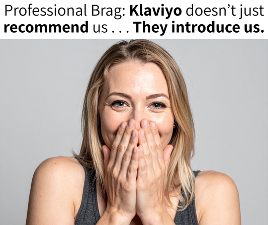 Klaviyo doesn't just recommend us: they introduce us.